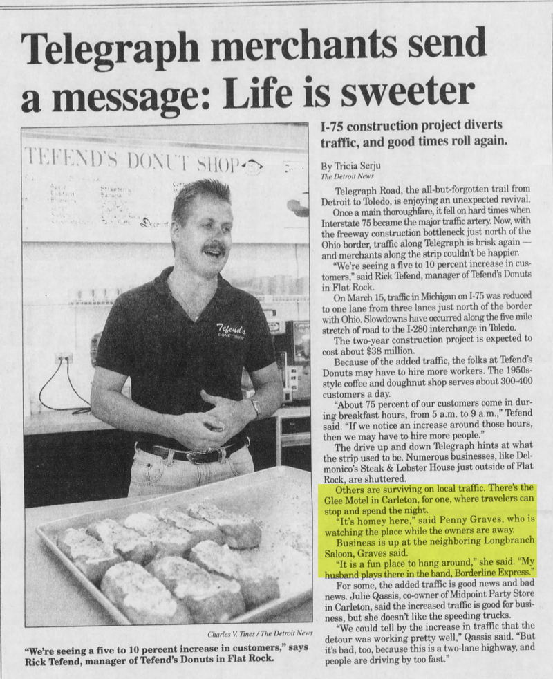 Glee Motel - Jul 4 1996 Article (newer photo)